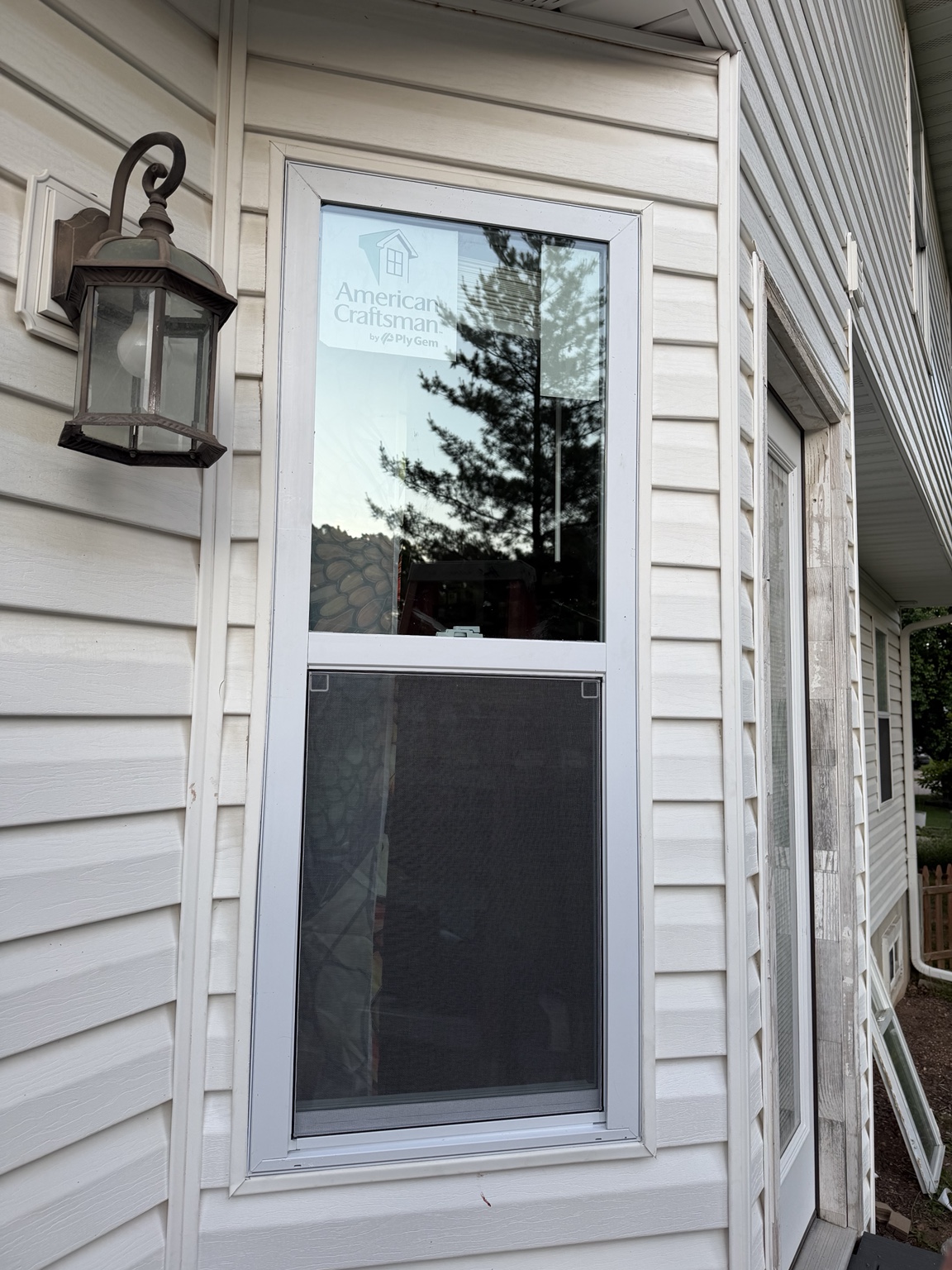 Tall replacement window installation